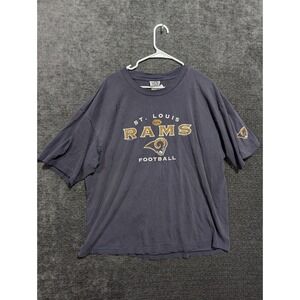 Lee Sport St Louis Rams Football T Shirt Navy Blue NFL Men's Size XXL